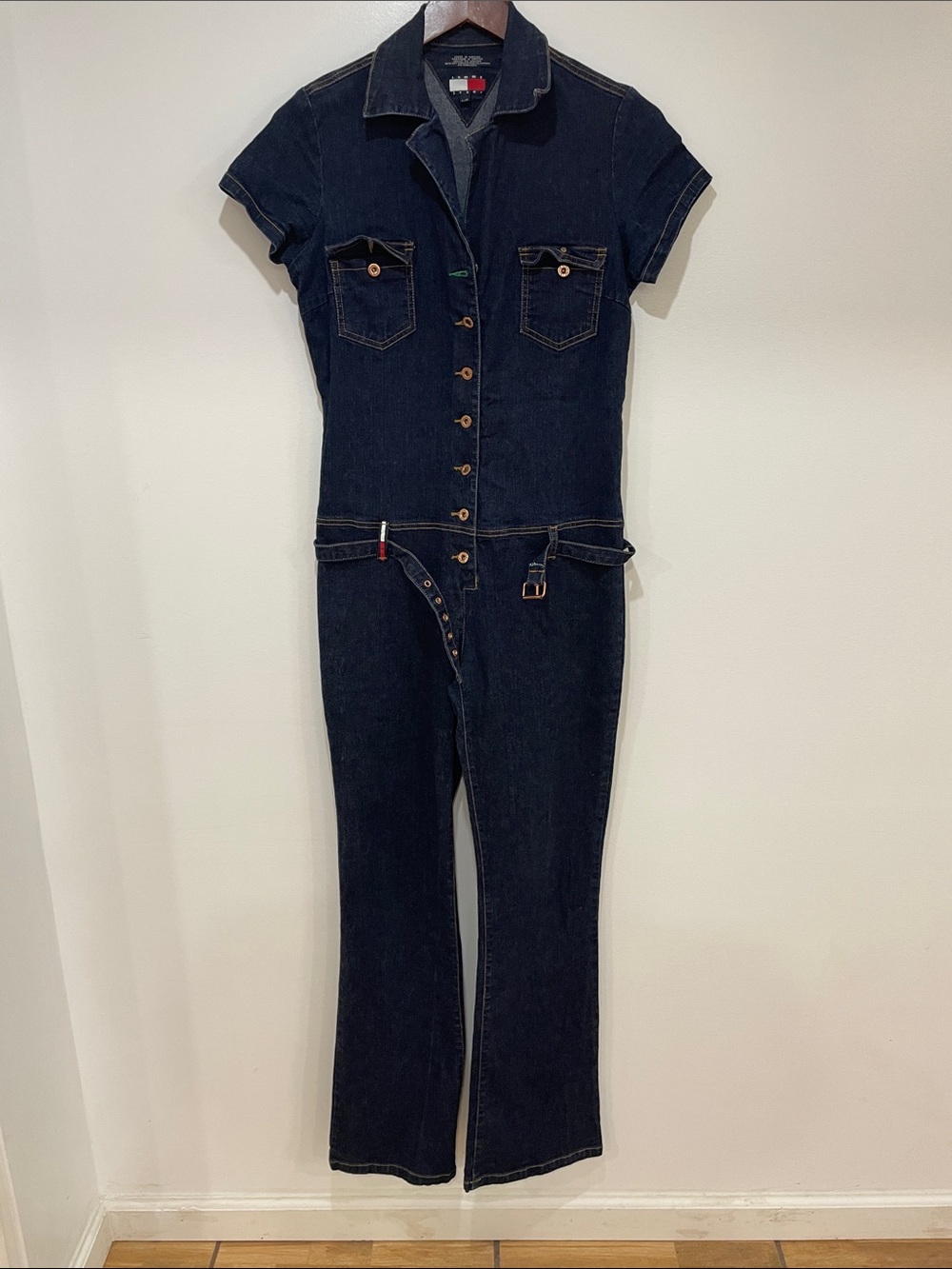 VINTAGE Y2K Tommy Hilfiger Denim Jumpsuit Sz Large